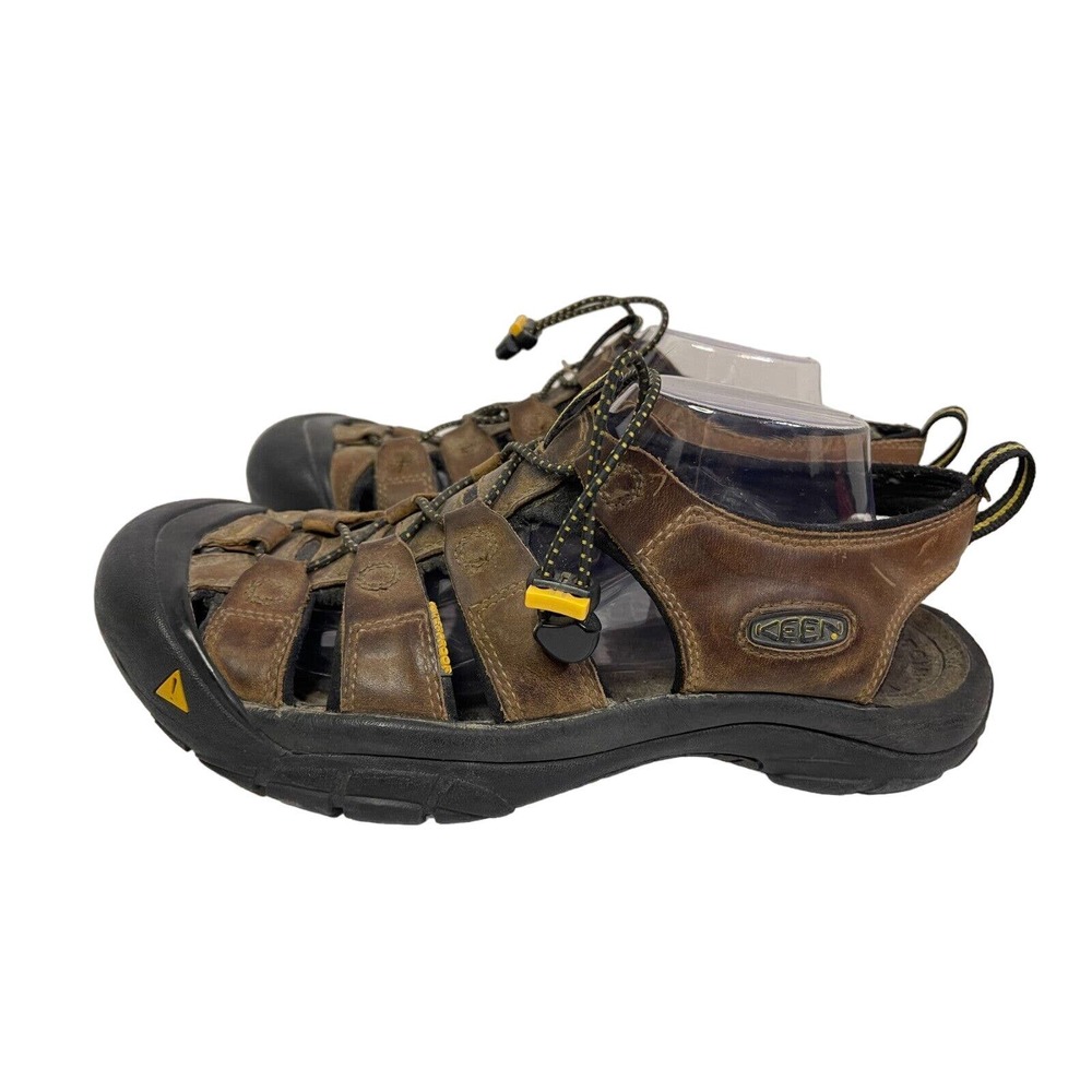 KEEN Newport Sandals Men’s Size 10.5 Brown Leather Waterproof Outdoor Hiking